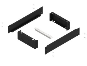 Cokół o wysokości 100 mm RAL9005 do obudów HXS400 o szerokości 4 (1050) PH1 D4-W4 001336922