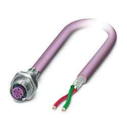 Przemysłowe złącze zasilania 2-pinowe M12 Montaż tylny Gniazdo Phoenix Contact