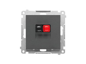 SIMON 55 Gniazdo głośnikowe pojedyncze grafitowy mat TGL1.01/116 KONTAKT SIMON