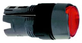 Główka przycisku podświetlanego, O 16, czerw. kryty z podtrzym. zintegr. LED ZB6AF4