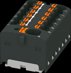 1046967 PTFIX distributor block, 4/12x1.5, black