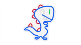 Neon Plexi Led Jurassic Baby Dino Niebieski Flnj01 Forever Light