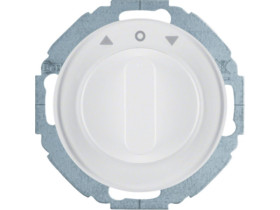 BERKER R.classic Wyłącznik żaluzjowy obrotowy z elementem centralnym i pokrętłem 1-bieg biały 38112189 HAGER