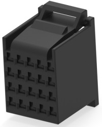 Socket housing, 20 pole, pitch 3.81 mm, straight, black, 917249-1