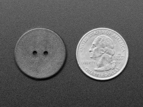13.56MHz RFID/NFC Black Sewable Button - NTAG213 (24mm Diameter)