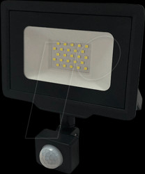 5945 LED floodlight, 20 W, 1600 lm, 4500 K, IP65, black, with sensor
