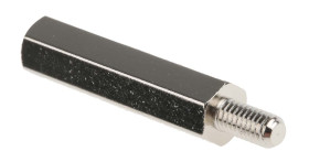 Kołek dystansowy gwint M4 x M4 długość 30mm Mosiądz Męski/żeński Sześciokątny RS PRO