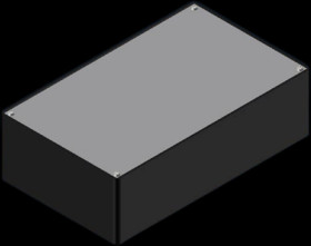 ABS enclosure, (L x W x H) 215 x 130 x 64.5 mm, gray (RAL 9004), COFFER A/8.9