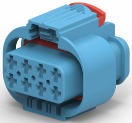 Socket, 6 pole, straight, 2 rows, blue, 3-2109441-1