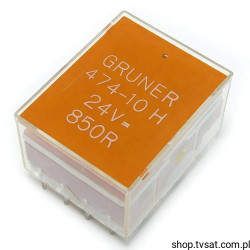 474-10H Relay 24V 850Ohm 4_Switch_NO THT GRUNER