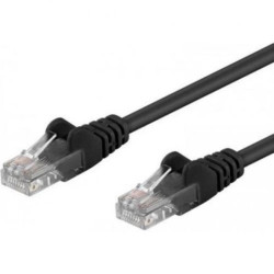 Kabel patchcord UTP CU kat.5e 1,5m czarny