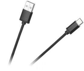 Kabel USB - USB typu C - czarny - 1m