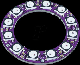 333070 Developer boards - LED ring, RGB, 12 LEDs, WS2812