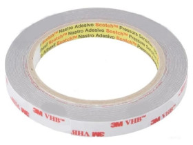 3M 4936 12MM 5.5M Taśma: mocująca W: 12mm L: 5,5m Thk: 600um akrylowy szary