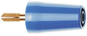 Adapter do złącz pomiarowych, rodzaj: Złącze męskie na żeńskie, wtyk: 4mm, gniazdo: 4mm, 32A, Niebieski, 1kV