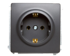 Simon Basic Gniazdo pojedyncze z/u Schuko 16A, 250V grafit matowy BMGSz1.01/28