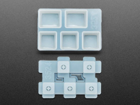 Adafruit 3 x 1U and 2 x 1.25U "Ctrl" Silicone Keycap Molds