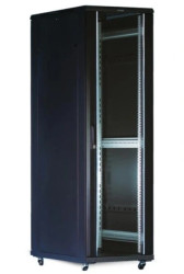 Szafa stojąca RACK 19 42U 600x800mm drzwi szklane czarna TOTEN G7