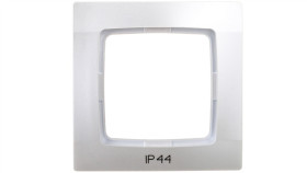 Karo Ramka Pojedyncza Do Łączników Ip44 Srebrny Perłowy Rh-1S/43