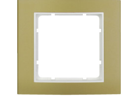 BERKER B.3 Ramka 1 pojedyncza złoty/śnieżnobiały 10113046 HAGER