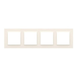 Simon 10 Ramka poczwórna kremowy CR4/41