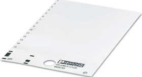 PVC device marker, (L x W) 9 x 11 mm, white, carrier card with 135 pcs, 0828789