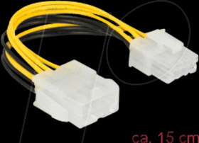 85451 cable mainboard, 8 Pin EPS maleto 8 Pin EPS female, 15 cm