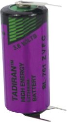 Bateria 2/3 AA Tadiran Batteries SL 761 PT, 3.6 V, 1500 mAh, litowe, U-piny do lutowania, 1 szt.