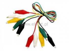 Krokodylek 28mm x2 + kabel 25cm (5szt )