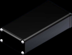 Aluminum Profile enclosure, (L x W x H) 83 x 43 x 23 mm, black, MTK480.9