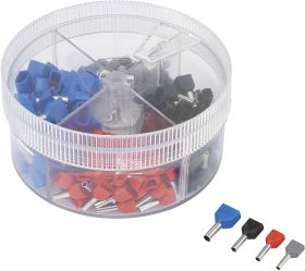 TRU COMPONENTS 739884 Zestaw podwójnych końcówek TE200SS, z częściową izolacją , 0.75 mm², 200 szt.