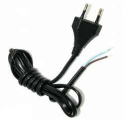 KABEL SIECIOWY 2.0m 2x0,5 Z WT.CZARNY.