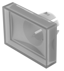 Klosz lampek do przycisku kształt: Prostokątny Biały Lens EAO