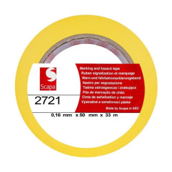 Taśma oznaczeniowa ostrzegawcza 50mm/33m żółta 2721 SCAPA