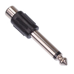 6.35mm Mono Plug to RCA Socket Adapter
