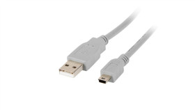 Kabel Połączeniowy Miniusb 2.0 /Canon/ Typ Usb A/Miniusb B(5Pinów), M/M Szary...