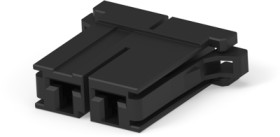 Socket header, 2 pole, pitch 10.16 mm, straight, black, 2-179958-2