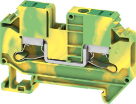 Protective conductor terminal, snap-in, 0.5-10 mm², 2 pole, 8 kV, green/yellow, 3037400000