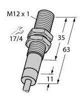 Czujnik indukcyjny Turck BI2-EM12D-AP6/S120, 10 - 30 V, 1 szt.
