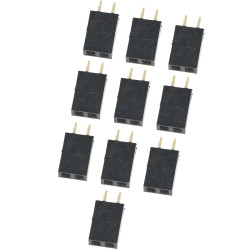 Gniazdo goldpin 1x2 pin żeńskie proste 2.54mm - 10 sztuk