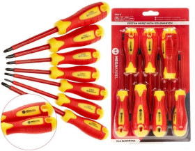 Zestaw śrubokrętów wkrętaków izolowanych DLA ELEKTRYKA 7 sztuk TPR-1 MEGAKABEL