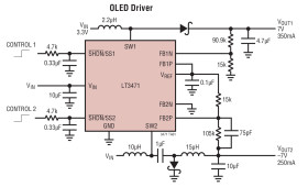 Dual 1.3A, 1.2MHz Boost/Inverter in 3mm × 3mm DFN