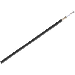 Coax RF cable, 93 Ω (93R), black, Staku solid wire, bright