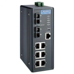 Zarządzalny switch - 6 portów gigabit, 2 porty światłowodowe wielomodowe gigabit EKI-7708G-2MI-AE