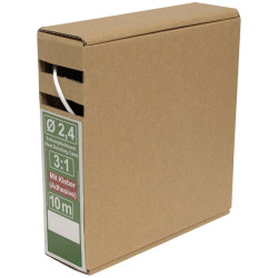 Quadrios 25CA485 Heatshrink adhesive White Shrinkage 3:1 Length 10 m