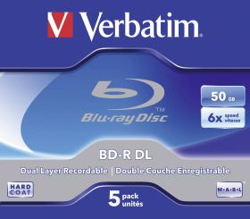 Verbatim 43748 Blu-ray BD-R DL 50 GB 5 szt. pudełko ochronne CD
