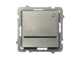 SONATA Wyłącznik zwierny przycisk "dzwonek" stal inox ŁP-6RMS/m/37 OSPEL