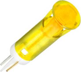 Signal light, 24 V (DC), yellow, 0.03 cd, Mounting Ø 6 mm, LED number: 1, QS61XXY24