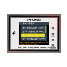 ATORCH BW600 Elektroniczny Tester Obciążenia 600W 200V 50A Kontrola Bluetooth Regulowana Moc Tester DC Wyświetlacz Kolorowy Zarz