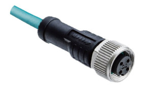 Złącze i kabel ze złączem Złącze M12 liczba rdzeni 4 długość 1m Rodzaj A Żeńskie Złącze B Złącze typu Pigtail